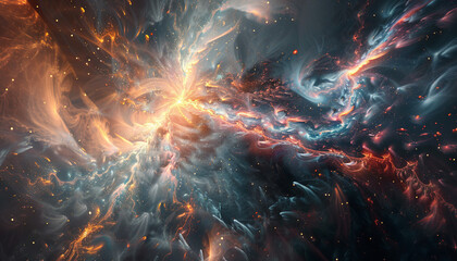 Obraz premium Kaleidoscopic visuals create a fantastical scenery, immersing you in a dreamlike realm filled with vibrant colors and mesmerizing patterns