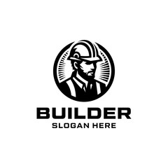 Builder Logo Design Inspiration. Logo Template For Business Identity Architecture, Construction Worker, Property, Real Estate, Housing Solutions, Home Renovation, Building Engineer, etc.