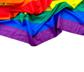 Pride Month LGBTQ+ Pride Parades. Vibrant Rainbow Pride Flag Close-Up