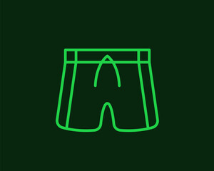  shorts illustration in flat style design. Vector illustration.