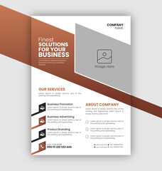 Corporate Business Flyer Template in A4, Vector Graphic Design, Marketing For Business,Creative Leaflet. 
