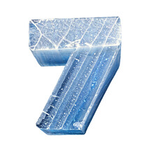 Frozen Number with Ice Texture