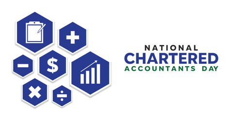 National Chartered Accountants Day. Great for cards, banners, posters, social media and more. White background.