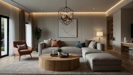minimalist and luxury living room design