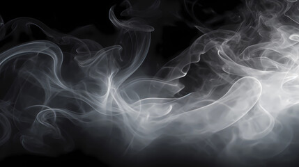Fototapeta premium Product Showcase. Classic charm on black background. Abstract white smoke texture on vintage backdrop