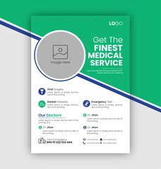 Medical Healthcare  Flyer Design Template, Dental , Vector, Graphic