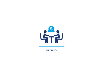 Meeting, hangout, meet icon in vector eps 10.