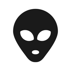 Allien face icon. Flat vector illustration. EPS 8
