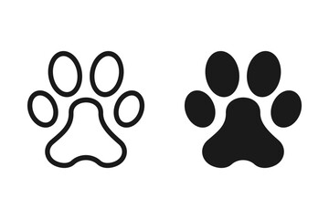 Paw icon vector illustration. dog paw print sign and symbol  © ridhobadal