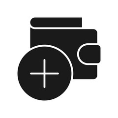 Top-up wallet icon concept isolated on blank background. Vector illustration
