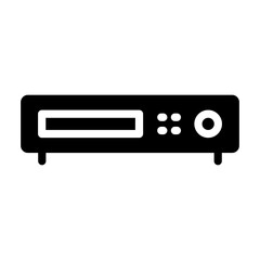 DVR icon. Electronic device icon in Glyph style