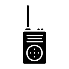 Walkie-talkie icon. Electronic device icon in Glyph style