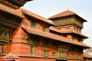 ネパールの首都カトマンズにあるダルバール広場の美しい風景Beautiful scenery of Durbar Square in Kathmandu, the capital of Nepal