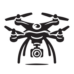 funny cartoon robot with Drone