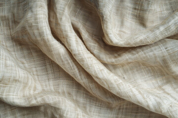 Fototapeta premium A piece of fabric with a gold color and a wrinkled texture