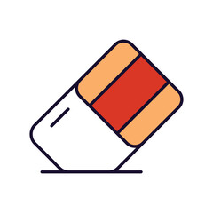 eraser icon with white background vector stock illustration