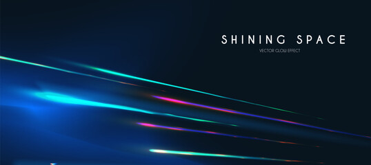 Motion light effect. Shining magic background and liquid speed light.