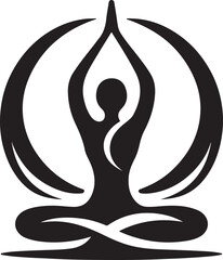 woman in yoga body posture 