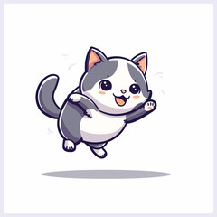 Obraz premium cat vector illustration.