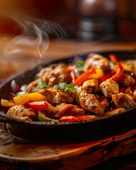 Sizzling Chicken Fajitas with Grilled Vegetables