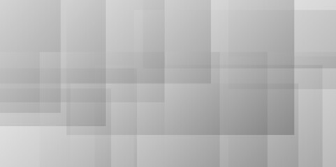 Abstract white and gray background design with layers of textured white transparent material in triangle and squares shapes. White color technology concept geometric line vector background.