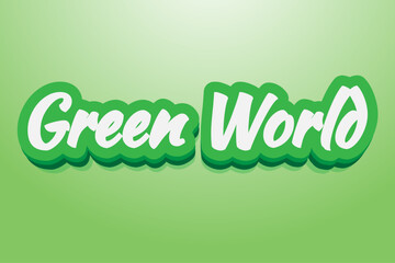 Green world new typography design | 3d Typography design on green screen | Typography design for Green world