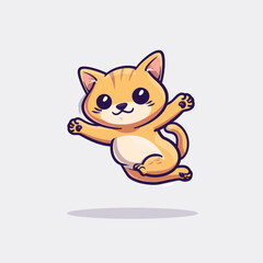 Obraz premium Cute cat vector illustration isolated