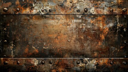 Aged metal vintage backdrop with text space