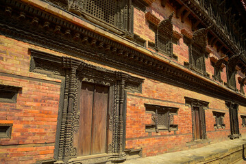 ネパールのバクタプルにあるダルバール広場の美しい風景Beautiful scenery of Durbar Square in Bhaktapur, Nepal