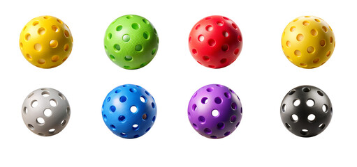 Colorful balls with holes, perfect for stringing and crafting. Vibrant balls with hollow centers, ideal for creative projects.
