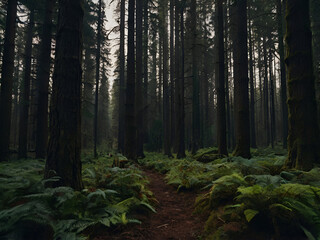 Obraz premium morning in the forest