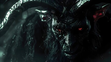 Sinister Demonic Presence Consuming Corrupted Souls in Shadowed Occult Fantasy Cinematic