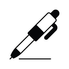 pen icon with white background vector stock illustration