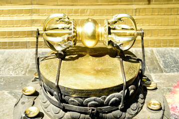 ネパールのパタンにあるゴールデン寺院のとても美しい風景Very beautiful scenery of Golden Temple in Patan, Nepal