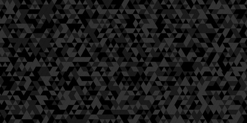 	
Vector geometric seamless technology black triangle element light background. Abstract digital grid light pattern black and gray Polygon Mosaic triangle Background, business and corporate background