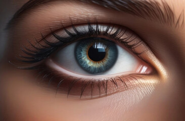 Fototapeta premium Experience the mesmerizing beauty of this hyper-realistic eye art
