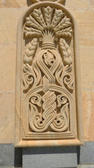 church ornament carved on stone