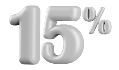 15 Percent Off Sale Red Number