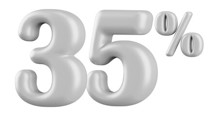 35 Percent Off Sale Red Number