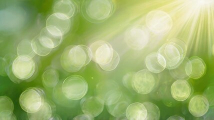 Obraz premium Harmonious Blurred Greenscape for Organic Brands