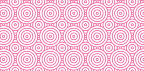 Overlapping Pattern Minimal diamond geometric waves spiral and abstract circle wave line. pink color seamless tile stripe geometric create retro square line backdrop pattern background.