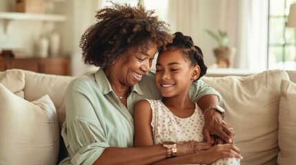 The Grandmother and Granddaughter Embrace