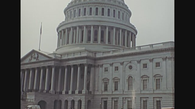 Washington DC, United States - in 1981: Capitol building in 1980s. The historical United States in year 1980s.