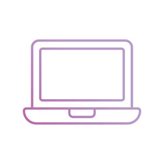 laptop icon with white background vector stock illustration