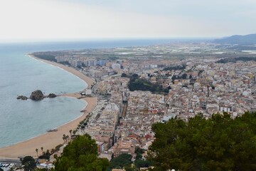 beautiful panorama of the Mediterranean coast in Spain
