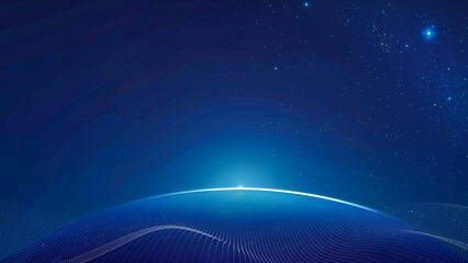 Digital Earth with data interfaces and real-time analytics, global network infrastructure