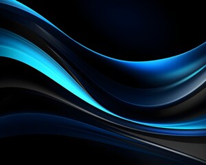 Obraz premium Amoled desktop wallpaper background pure black tint of dark blue and gray color gradient Modern digital futuristic artificial intelligence 