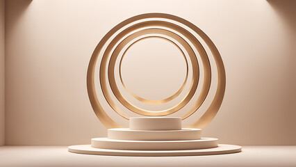 Obraz premium Winner award podium prize silver gold trophy win champion pedestal first stage bronze sport. Podium background winner 3d award ceremony medal platform laurel best place second third design light even