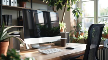 Modern Office Workspace with Computers