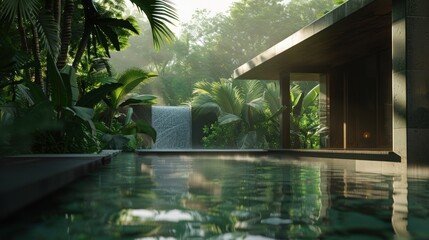 Modernist Tropical Villas with Pools and Water Features 